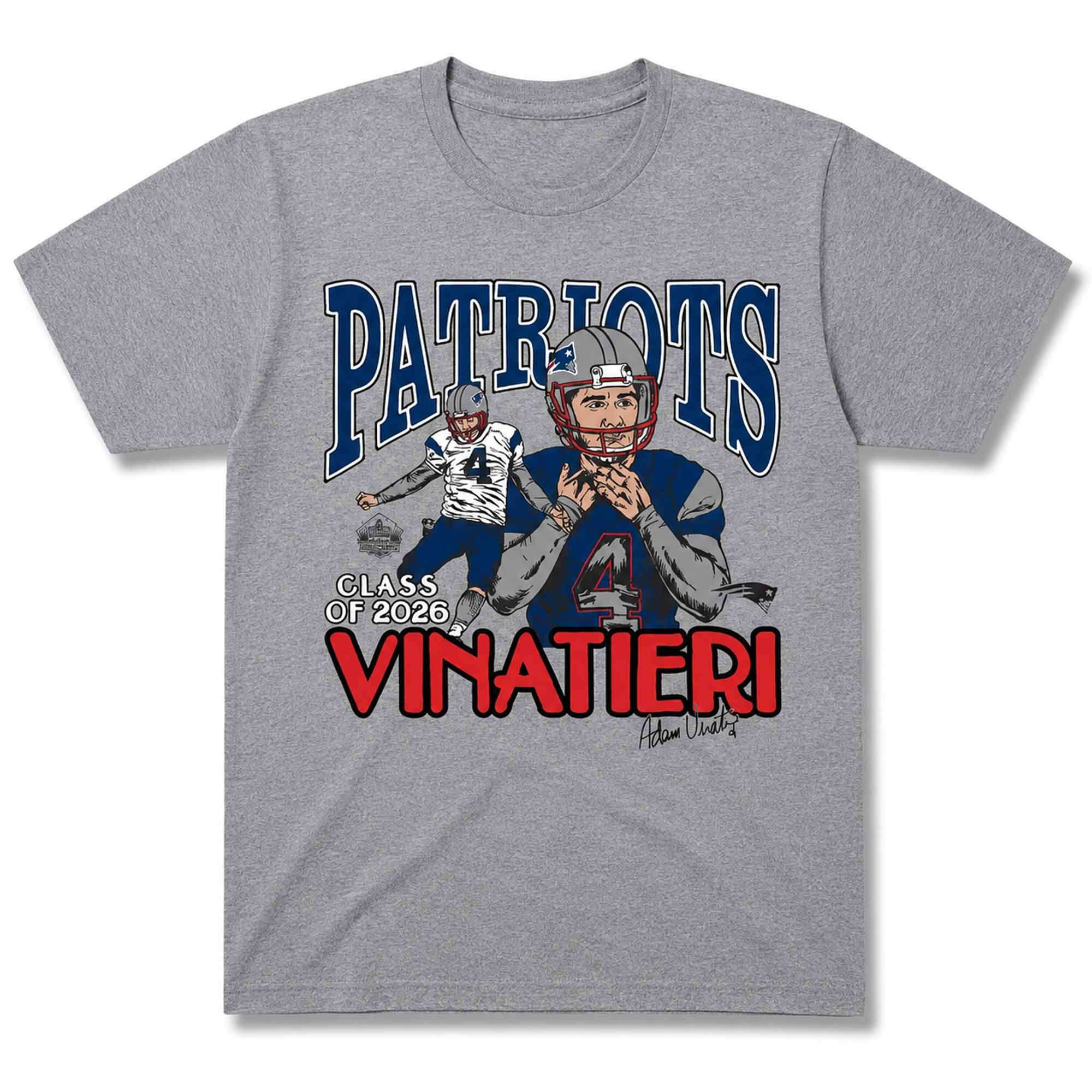 Drake Maye Adam Vinatieri Patriots Class Of 2026 Shirt