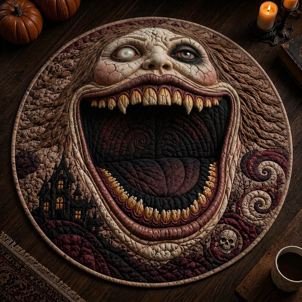 Dreadful Abyss Quilted Round Mat Round Carpets And Rugs Halloween Ideas For Gifts Dreadful Abyss Quilted Round Mat Round Carpets And Rugs Halloween Ideas For Gifts