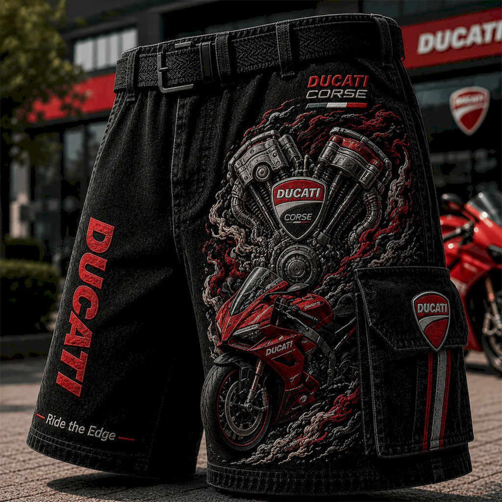 Ducati Corse Ride The Edge Men Shorts Ducati Corse Merch Birthday Gift Ideas For Husband
