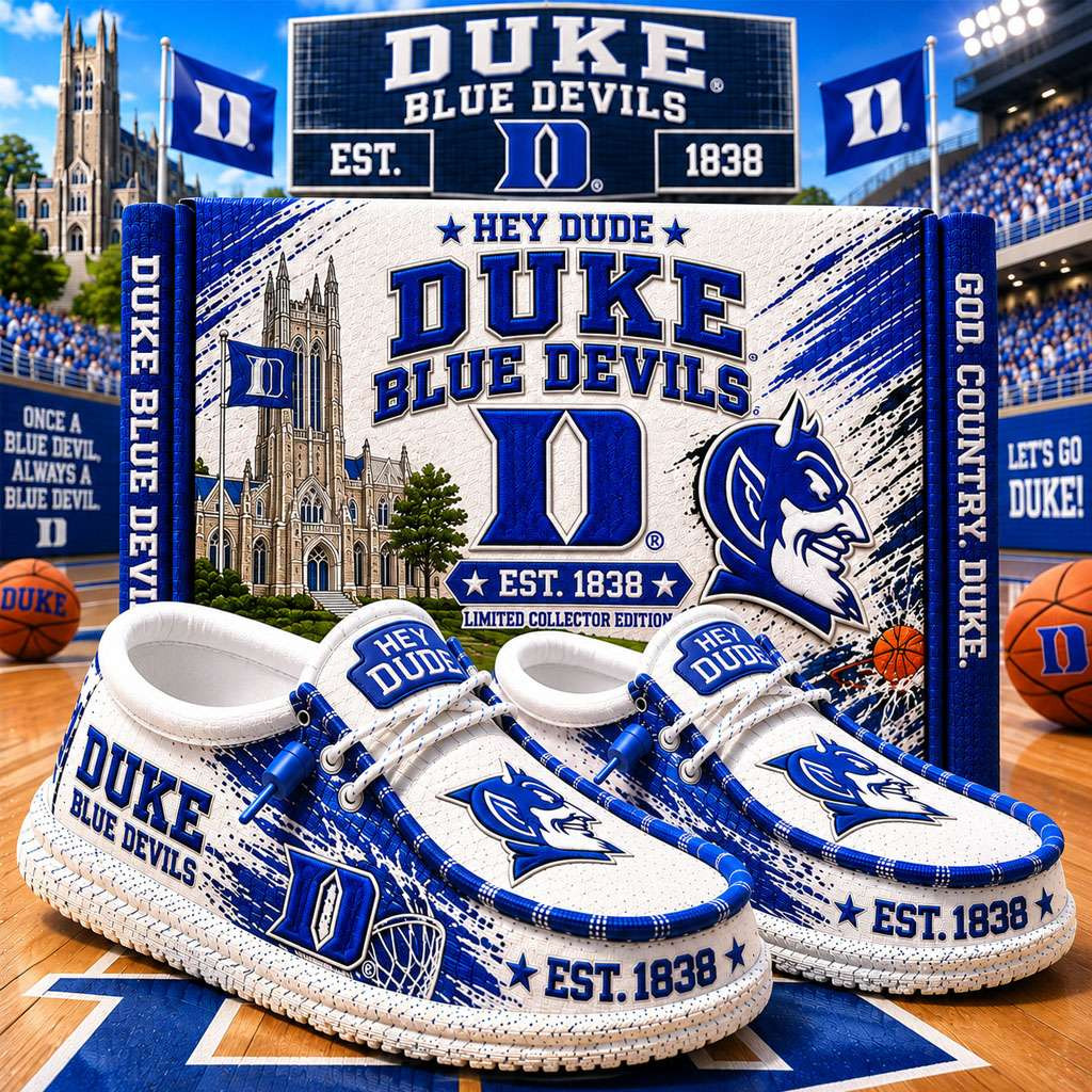 Duke Blue Devils Merch Est 1838 Duke Blue Devils Slip-On Loafers Best Gifts For Baseball Fans