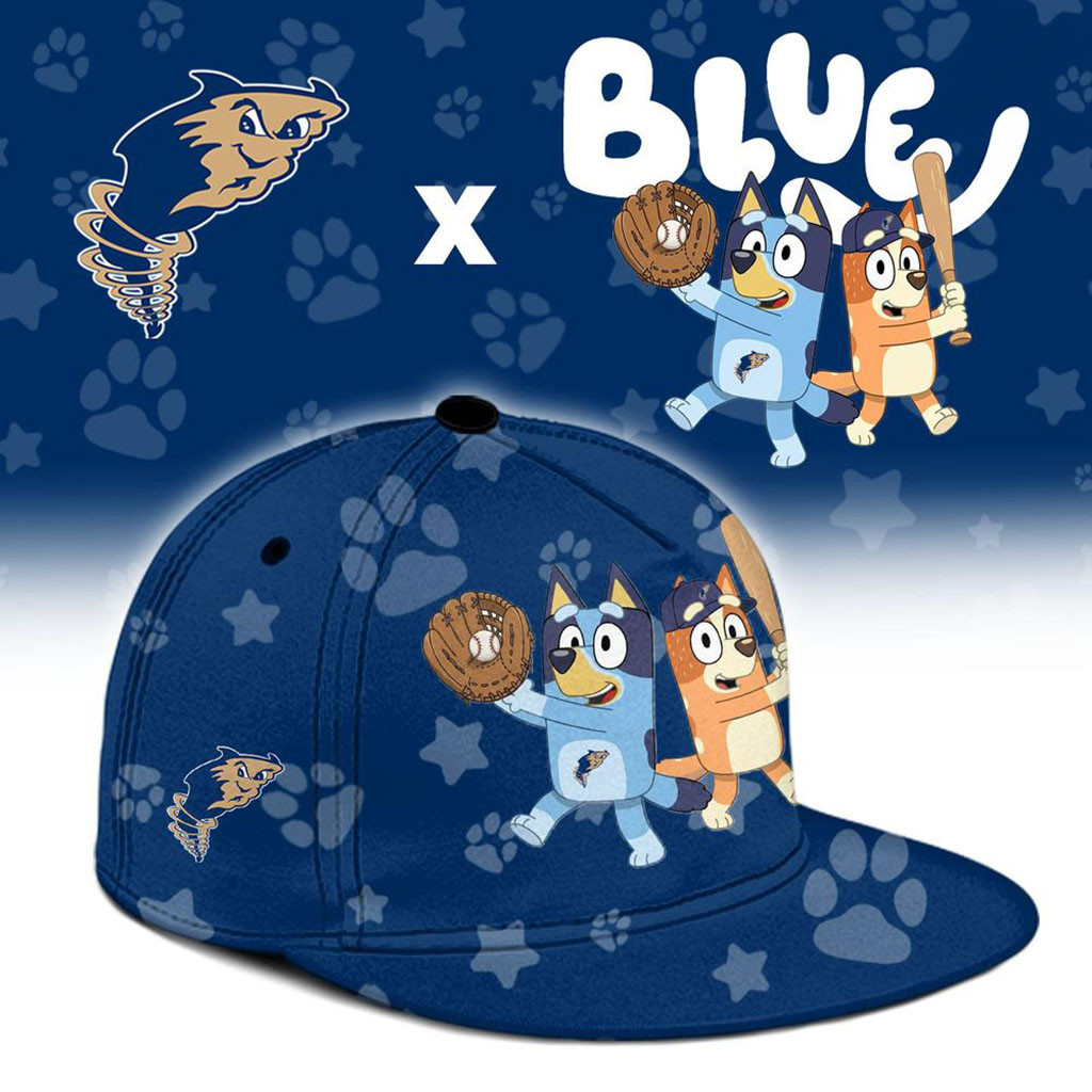 Dust Devils X Bluey Night Snapback Hat Dust Devils Merch Best Gifts For Baseball Fans