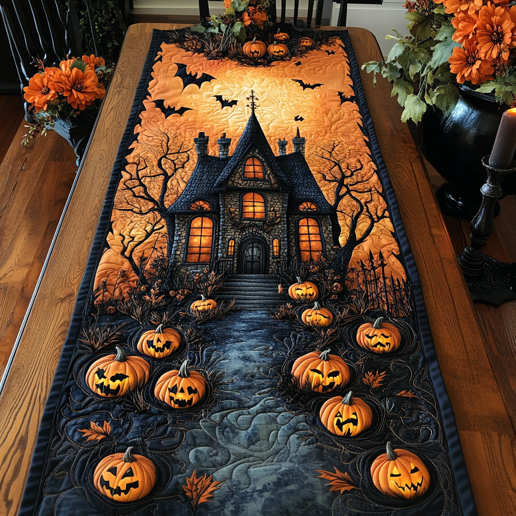 Dusty Shadows Quilted Table Runner Unique Table Runner Cute Halloween Gifts Dusty Shadows Quilted Table Runner Unique Table Runner Cute Halloween Gifts