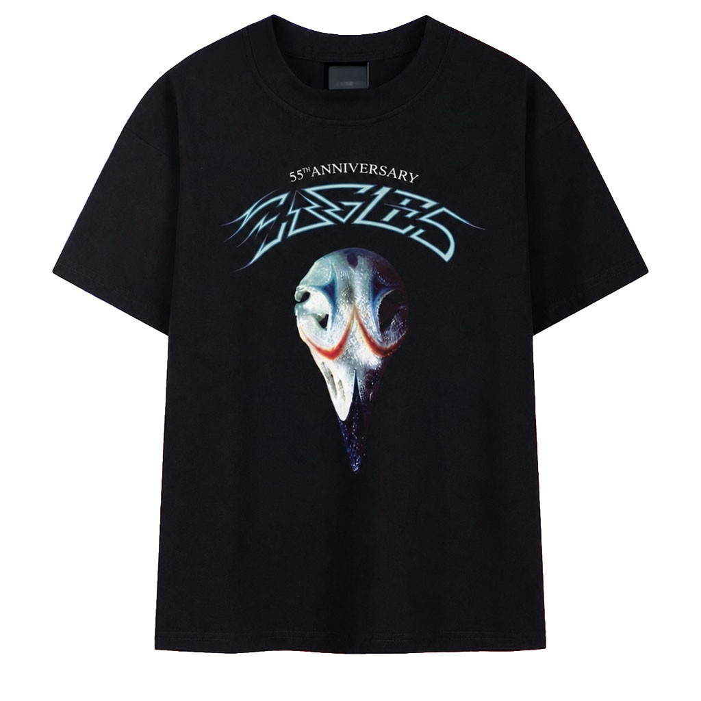 Eagles Band 55th Anniversary Vintage Rock Skull Graphic T-Shirt Eagles Band Merch Fans Gifts