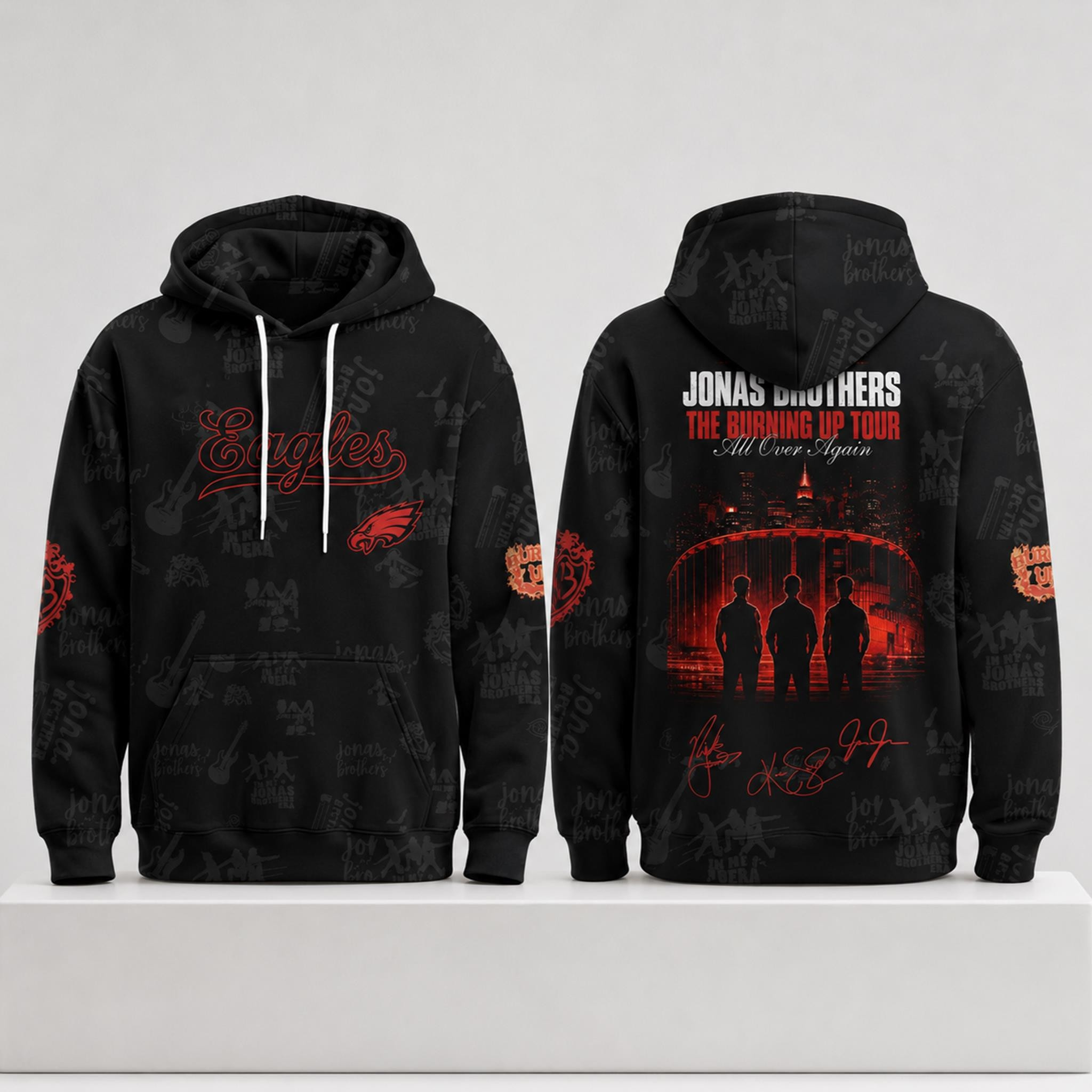 Eagles Jonas Brothers The Burning Up Tour 2026 Hoodie Philadelphia Eagles Merch Fan Gifts