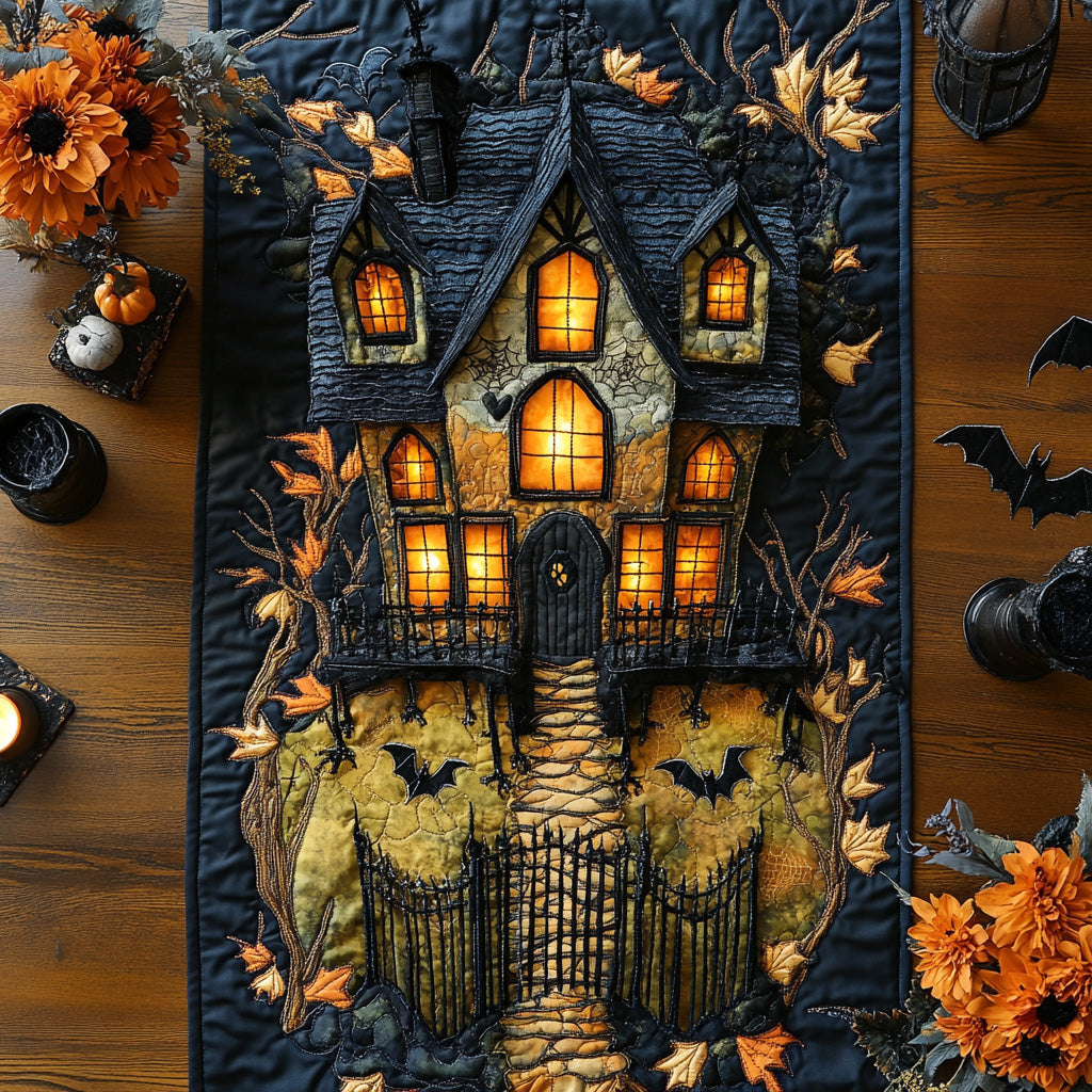 Eerie Entry Quilted Table Runner Unique Table Runner Ideas Cool Halloween Gifts