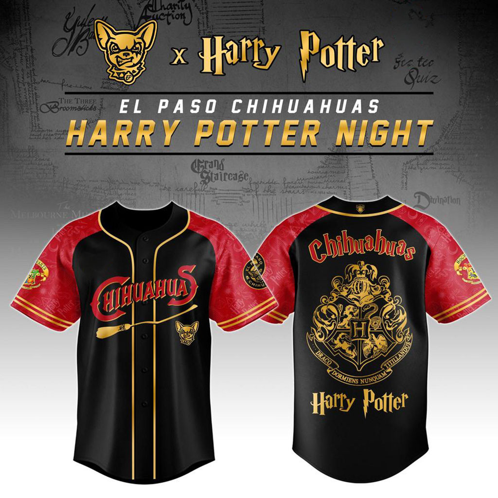 El Paso Chihuahuas Hogwarts Crossover Baseball Jersey Chihuahuas Merch Gifts For Baseball Fans