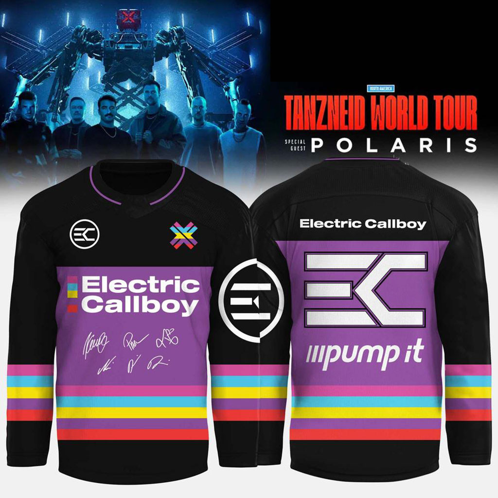 Electric Callboy Tanzneid World Tour 2026 Concert Hockey Jersey Electric Callboy Merch Fan Gift Electric Callboy Tanzneid World Tour 2026 Concert Hockey Jersey Electric Callboy Merch Fan Gift