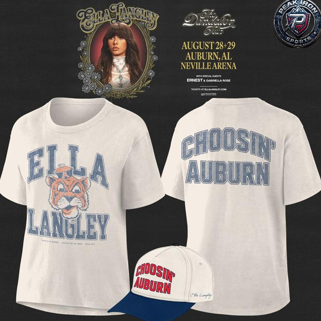 Ella Langley Auburn Merch 2026 Choosin Auburn T-Shirt The Dandelion Tour Merch Music Fan Gifts