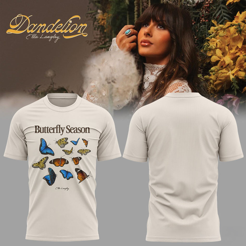 Ella Langley Dandelion Butterfly Season T-Shirt Ella Langley Merch Gifts For Music Fans Ella Langley Dandelion Butterfly Season T-Shirt Ella Langley Merch Gifts For Music Fans