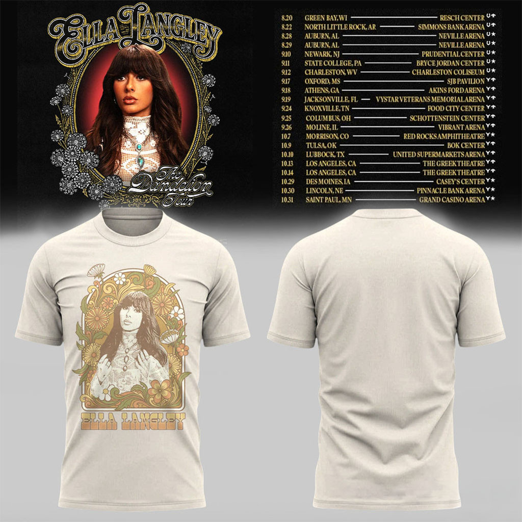 Ella Langley Dandelion Smiling Mascot T-Shirt Ella Langley Merch Gift For Concert Lover Ella Langley Dandelion Smiling Mascot T-Shirt Ella Langley Merch Gift For Concert Lover