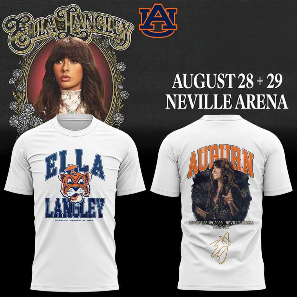 Ella Langley Dandelion Tour 2026 Auburn Tigers Shirt Ella Langley Merch White Music Fan Gear