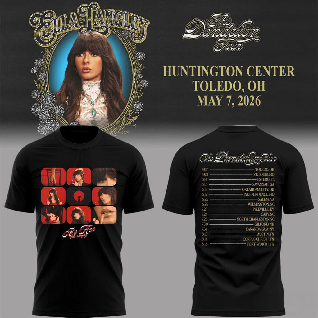 Ella Langley Dandelion Tour 2026 Concert Dates Stage T-Shirt Ella Langley Merch Music Fan Gear