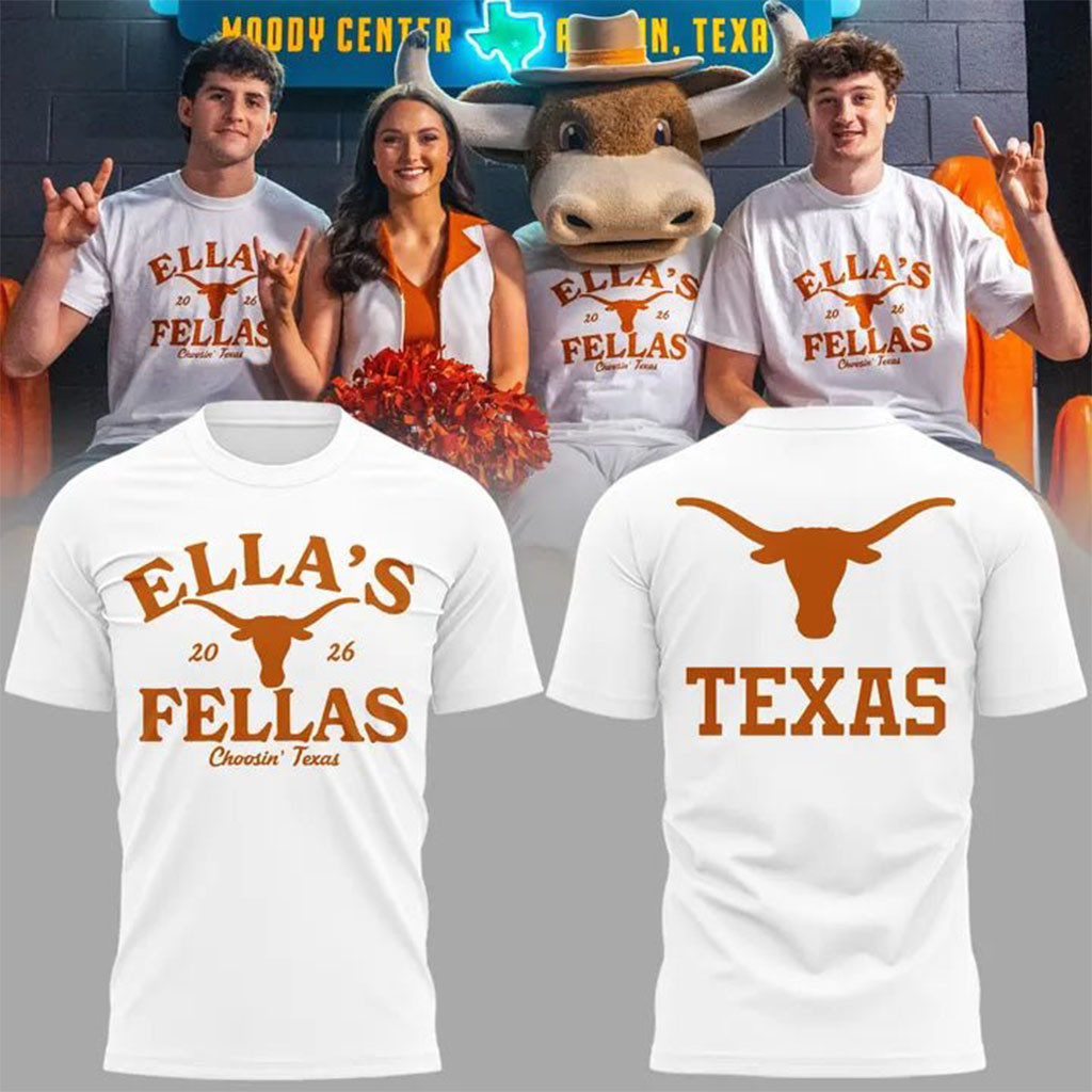 Ella's Fellas X Texas Longhorns Merch 2026 Choosin' Texas T-Shirt Gift For Music Lovers Ella's Fellas X Texas Longhorns Merch 2026 Choosin' Texas T-Shirt Gift For Music Lovers