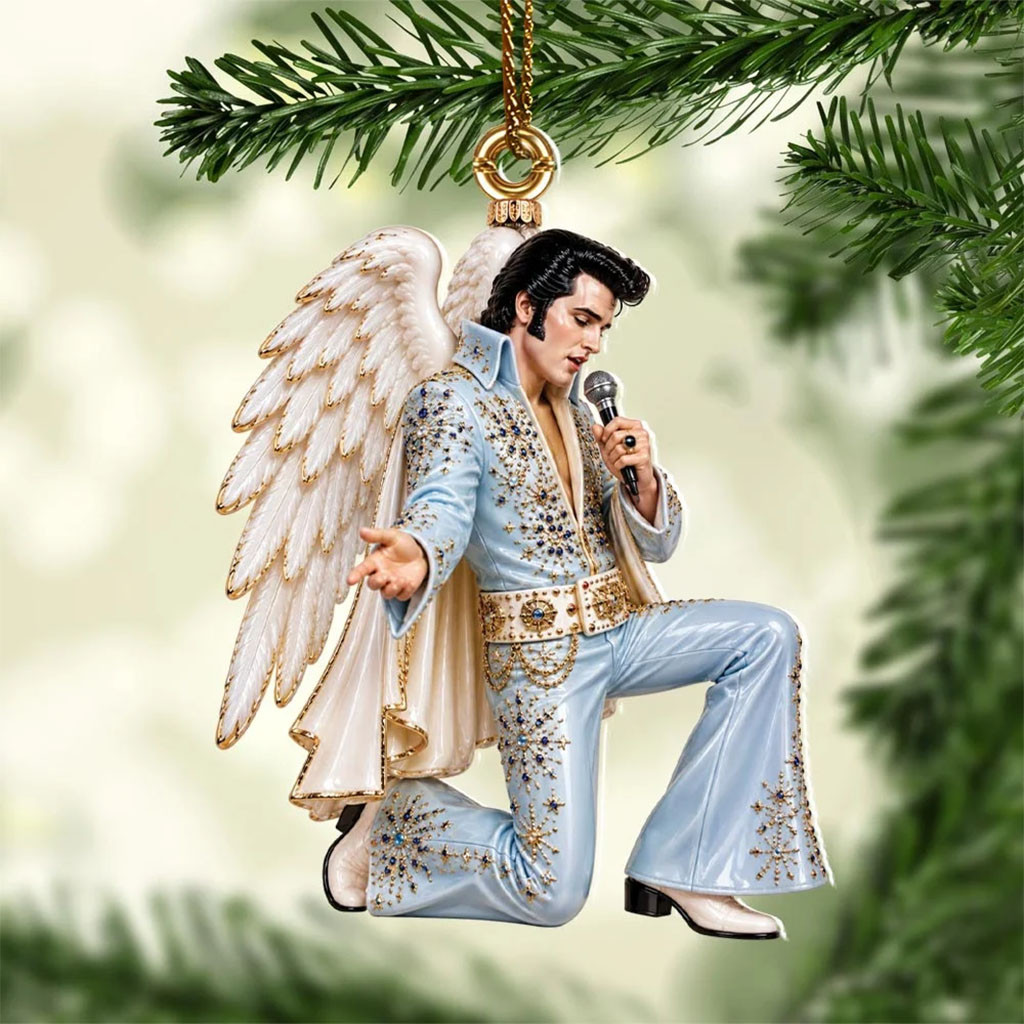 Elvis Presley Christmas Ornament Angel Singer Keepsake Gifts For Rock N Roll Fans