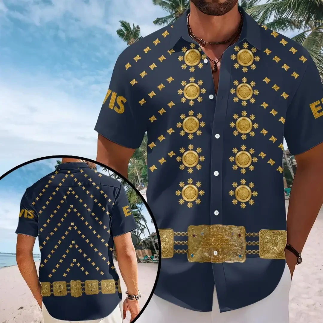Elvis Presley Fireworks Costume Cosplay Hawaiian Shirt Elvis Presley Merch Gift For Fathers Elvis Presley Fireworks Costume Cosplay Hawaiian Shirt Elvis Presley Merch Gift For Fathers