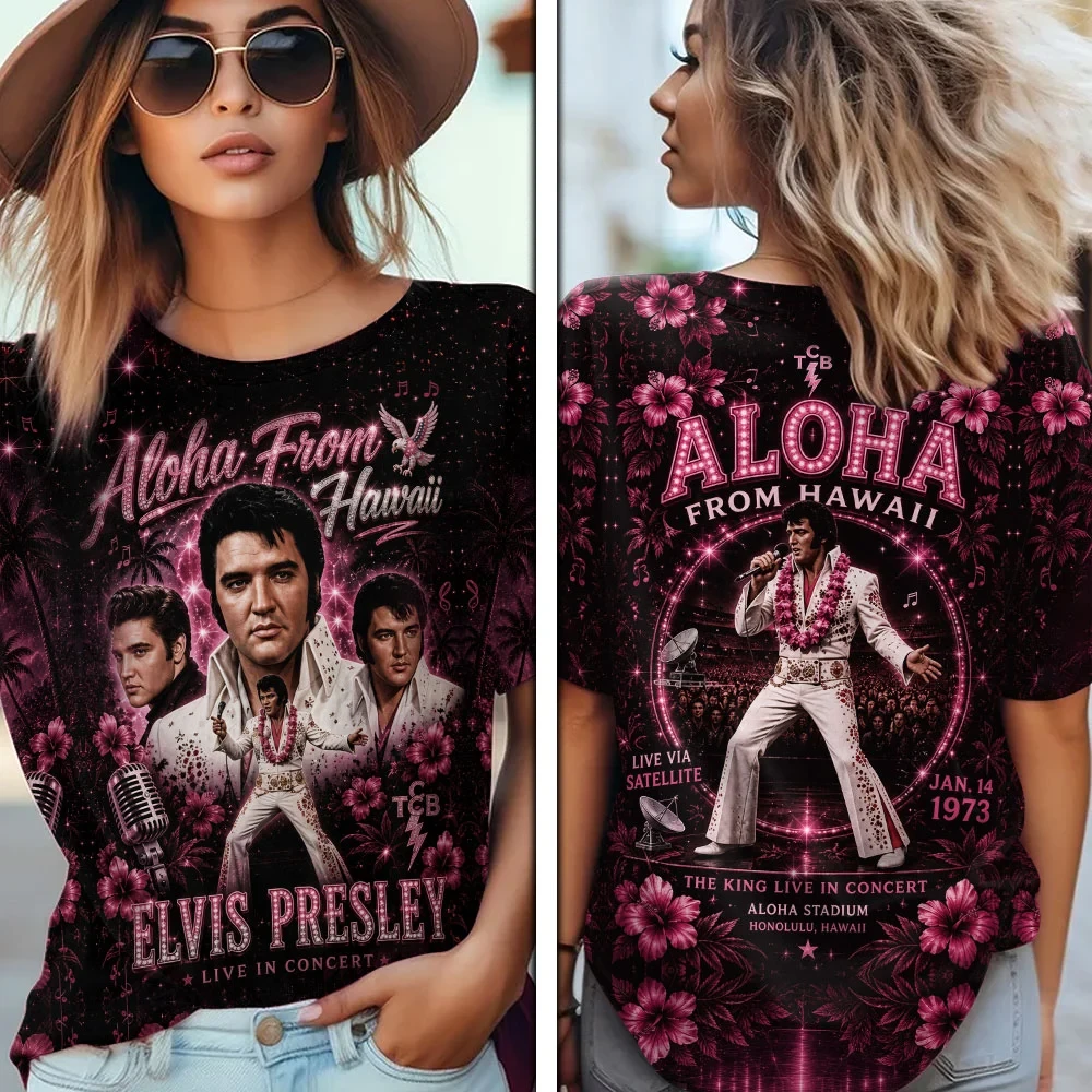 Elvis Presley Merch Aloha From Hawaii T-Shirt Presents For Music Lovers