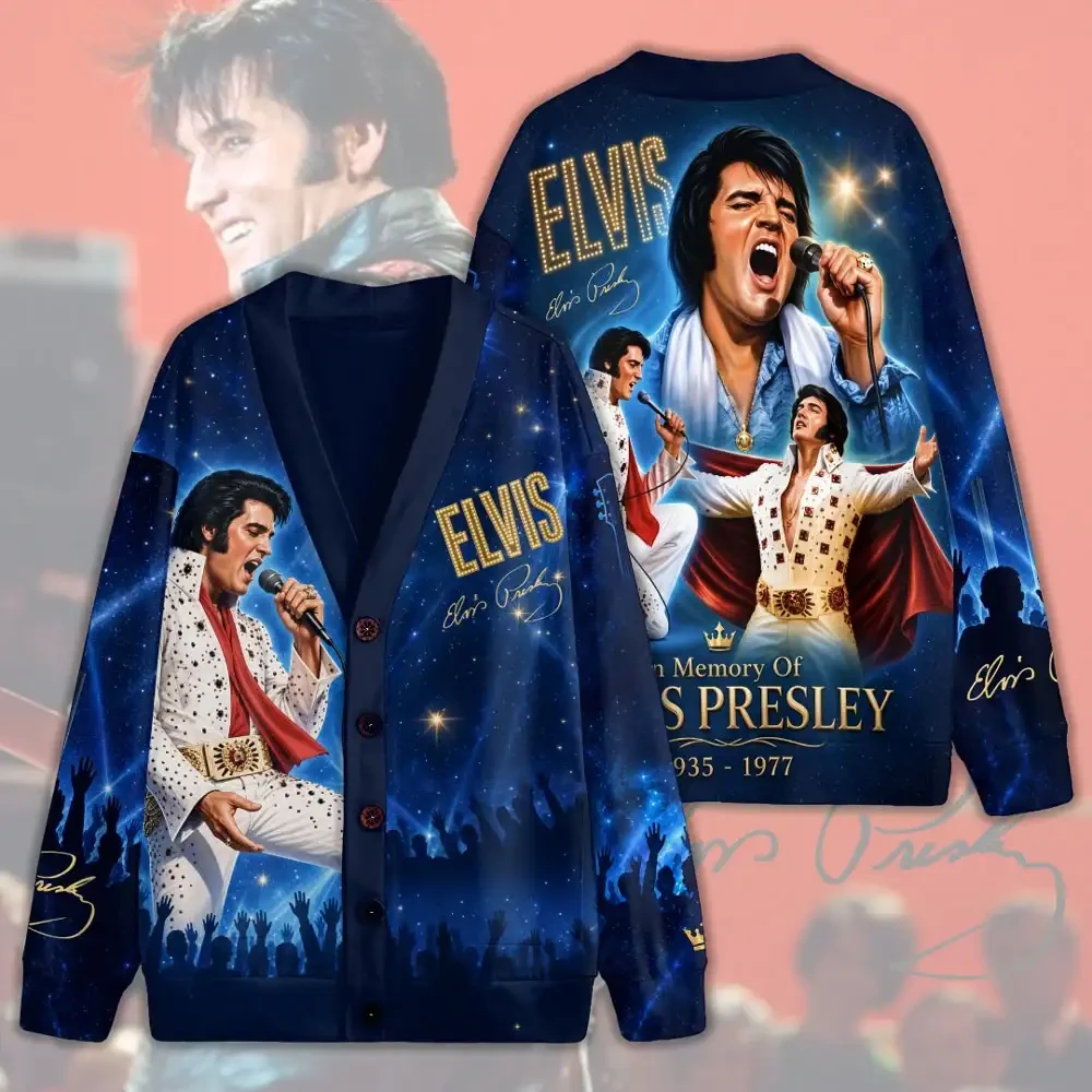Elvis Presley Merch In Memory Of Elvis Presley 1935 1977 Cardigan Present For Music Lover