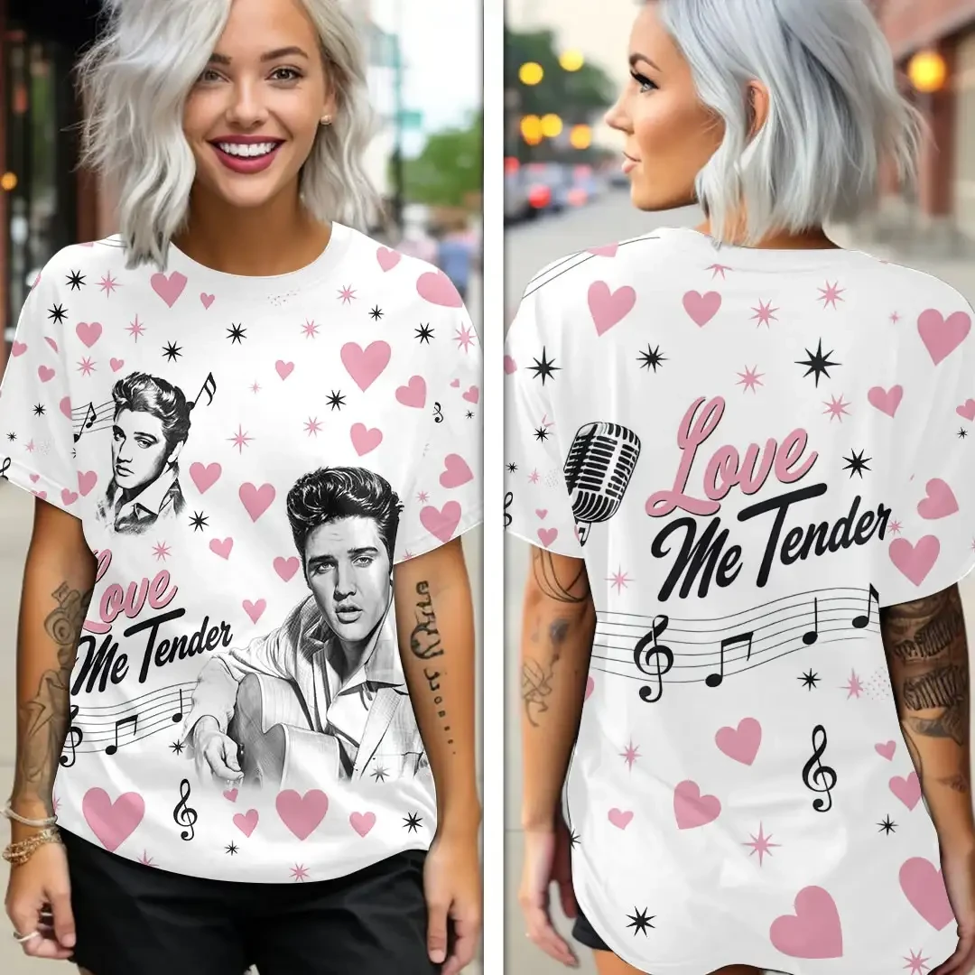 Elvis Presley Merch Love Me Tender T-Shirt Music Fan Shirt Present For Sisters Elvis Presley Merch Love Me Tender T-Shirt Music Fan Shirt Present For Sisters