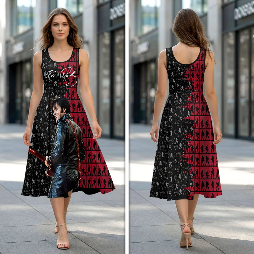 Elvis Presley Sleeveless Dress King Of Rock And Roll Elvis Presley Merch Music Gift For Her