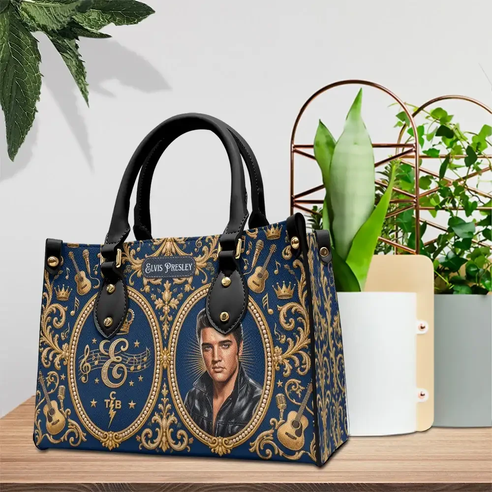 Elvis Presley TCB Leather HandBag Women's Shoulder Bag Elvis Presley Merch Music Fan Gifts