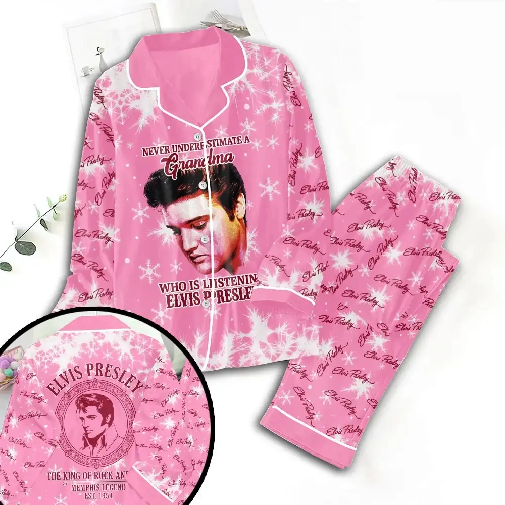 Elvis Presley The King Of Rock And Roll Pajama Set Bets Gift For Elvis Presley Fans