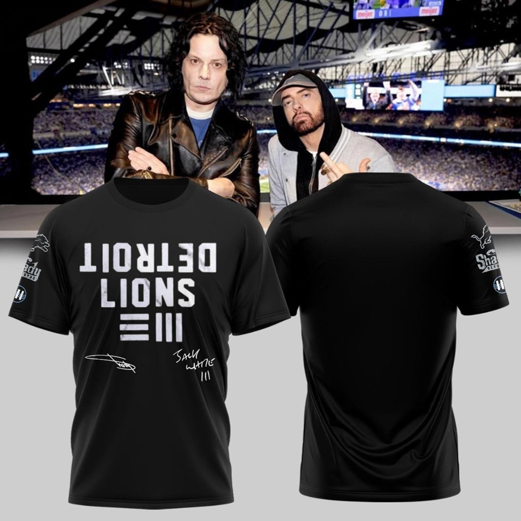 Eminem X Detroit Lions X Shady Records T-Shirt Thanksgiving Halftime Show Shrit Fan Merch