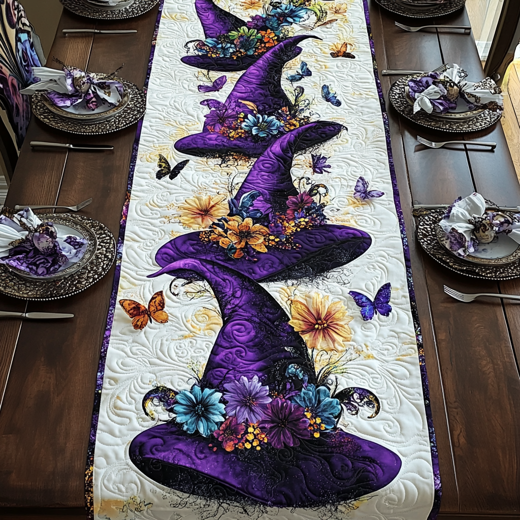 Enchanted Fall Quilted Table Runner Scary Halloween Table Centerpieces Great Halloween Gifts