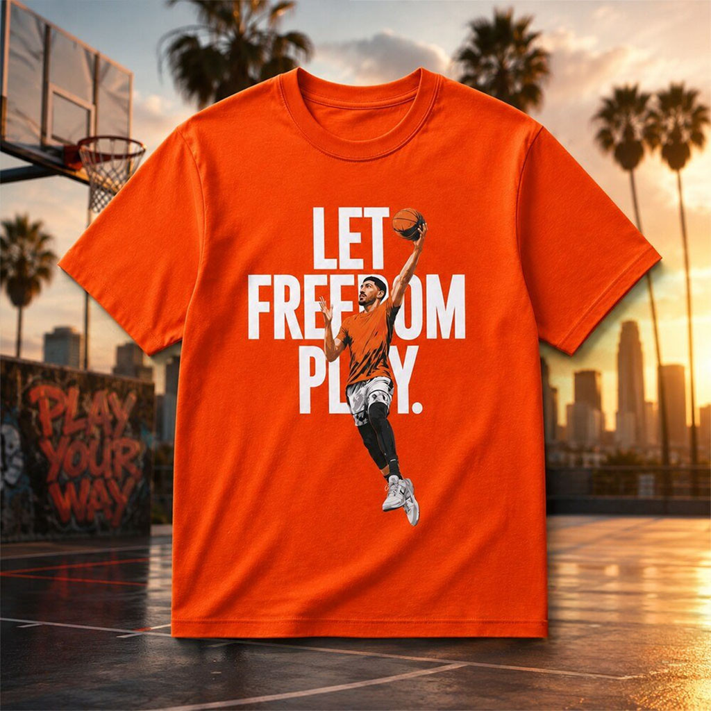 Enes Kanter Freedom Let Freedom Play Shirt Enes Freedom Merch Presents For Basketball Fans