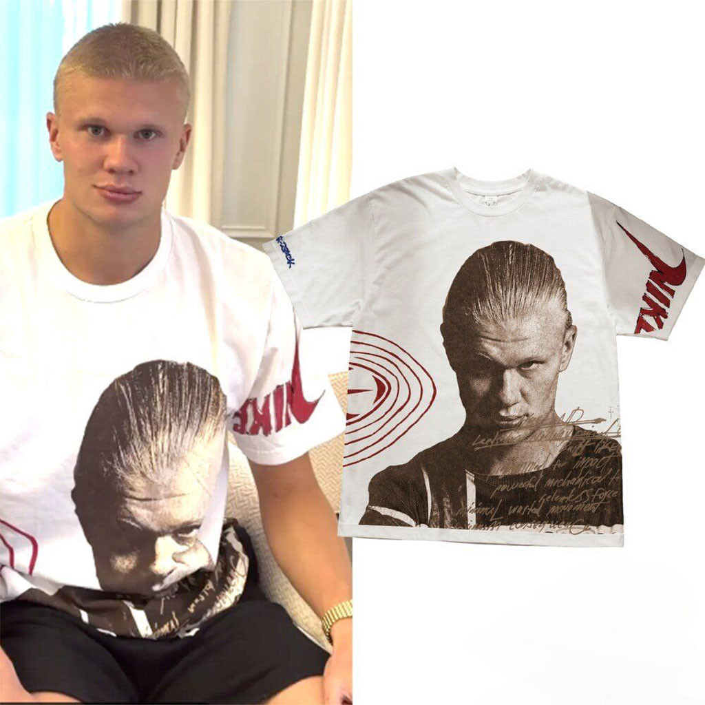 Erling Haaland Travis Scott Cactus Jack New Haircut Shirt Erling Haaland Merch Fans Gifts Erling Haaland Travis Scott Cactus Jack New Haircut Shirt Erling Haaland Merch Fans Gifts