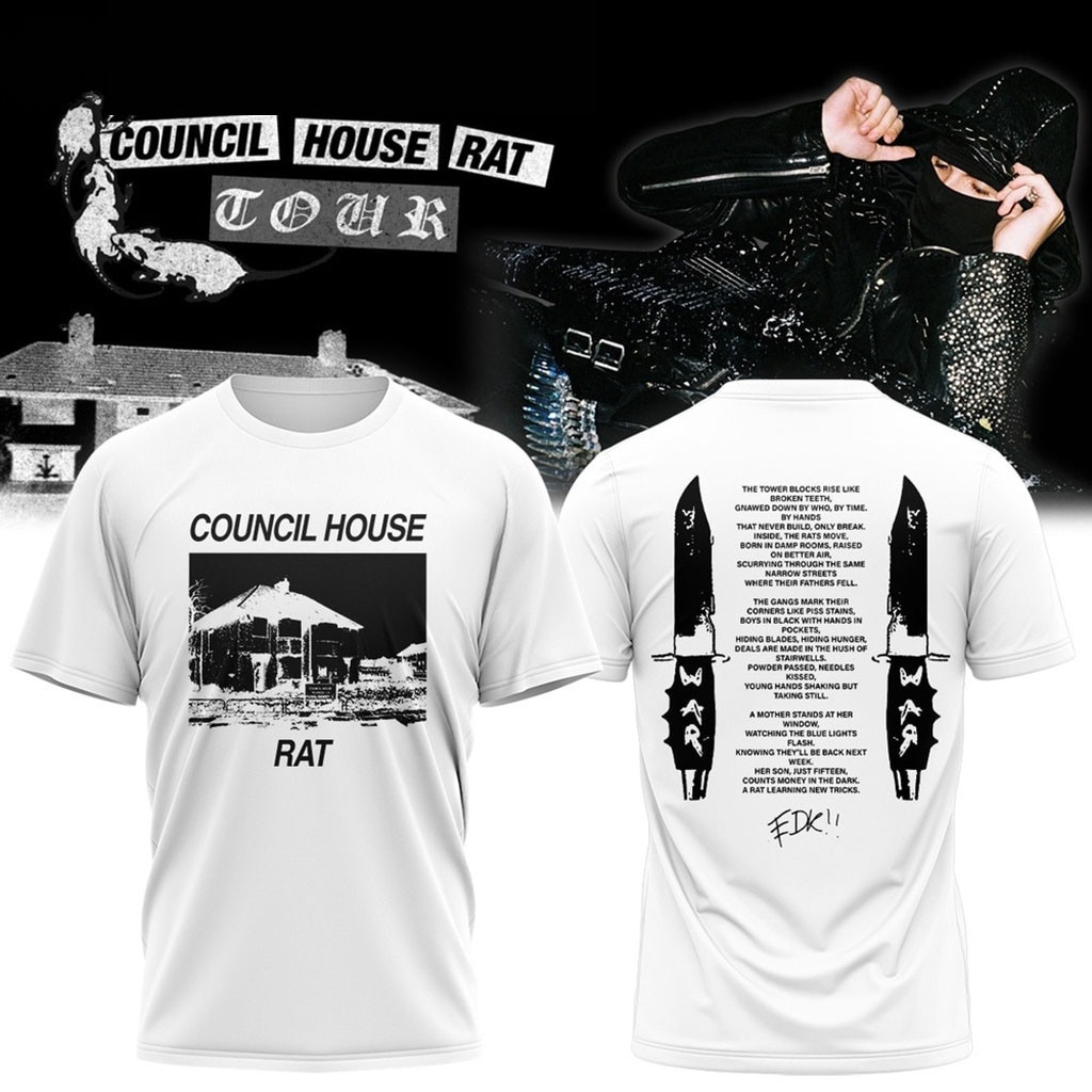 EsDeeKid Council House Rat Tour 2026 Schedule T-Shirt EsDeeKid Merch Gift For Rapper Fans