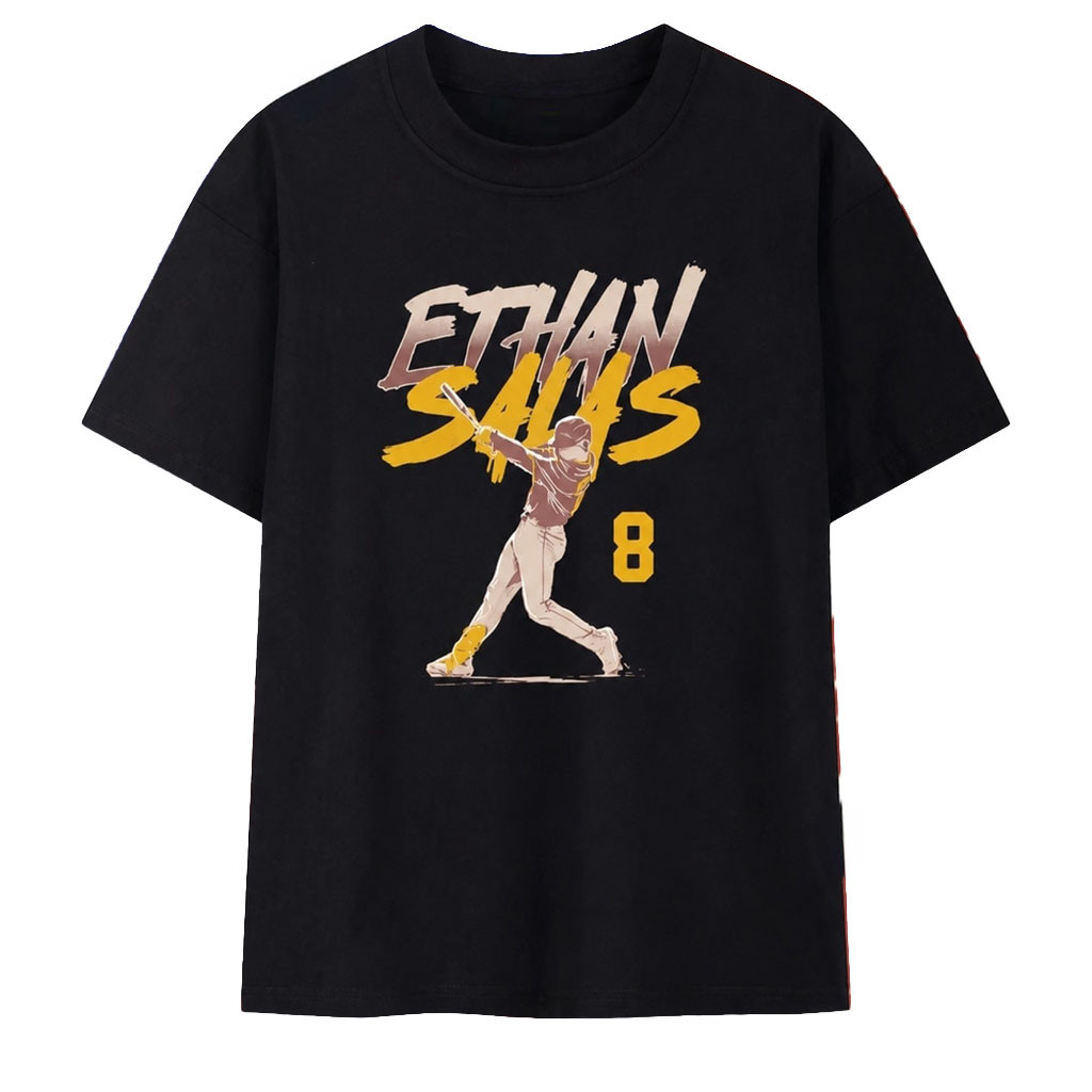 Ethan Salas Slugger Swing San Diego Padres T-Shirt #8 Ethan Salas Merch Baseball Fan Gifts
