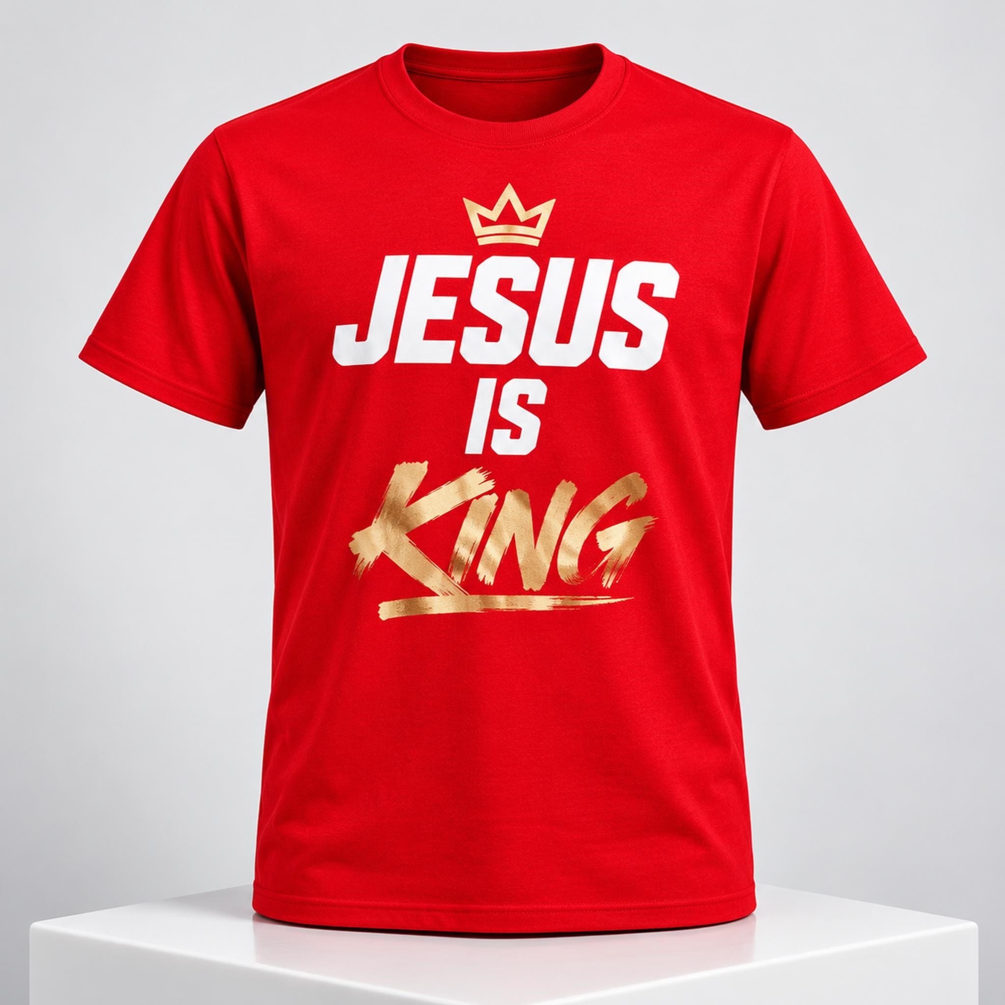 Eugenio Suarez Jesus Is King Shirt Red Christian Apparel Gift For Friends