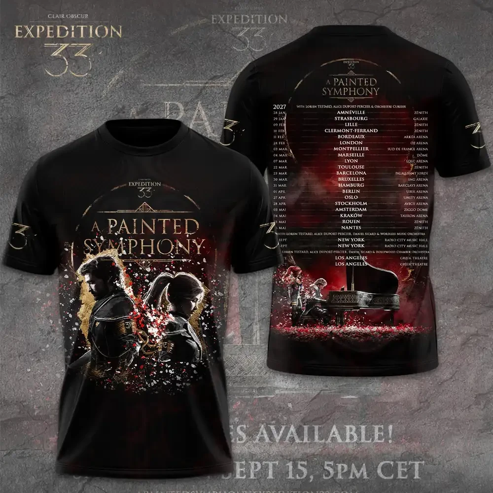 Expedition 33 A Painted Symphony 2027 Tour T-Shirt Expedition 33 Merch Present For BFF Expedition 33 A Painted Symphony 2027 Tour T-Shirt Expedition 33 Merch Present For BFF