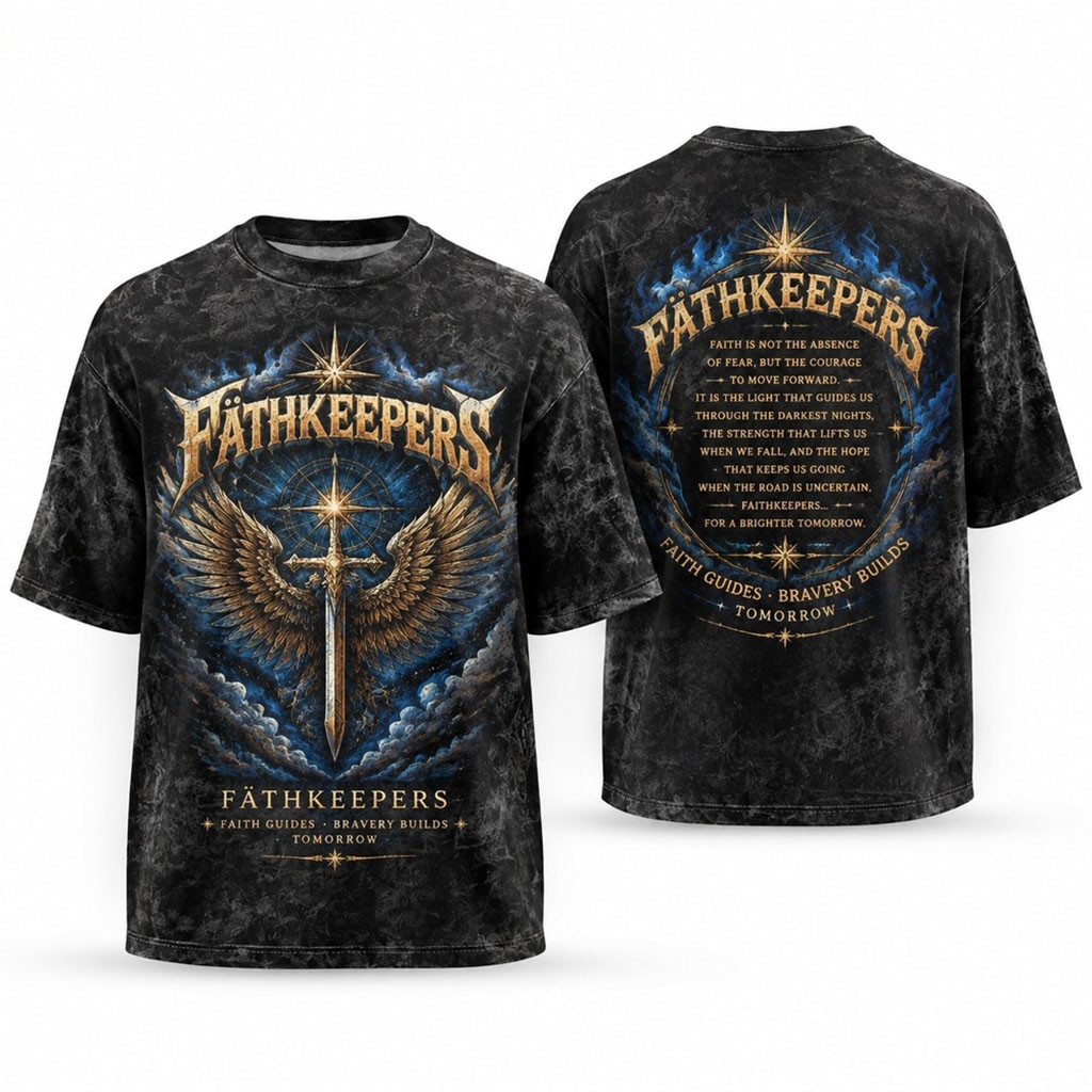 Faithkeepers Vintage Heavy Metal Style Wings Sword Graphic T-Shirt Faithkeepers Merch Fan Gift Faithkeepers Vintage Heavy Metal Style Wings Sword Graphic T-Shirt Faithkeepers Merch Fan Gift