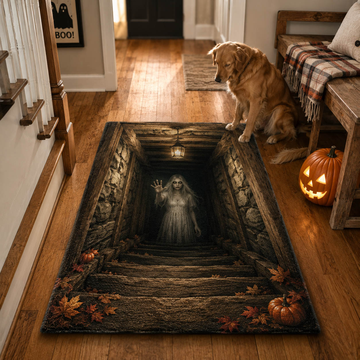 Fatal Drop Area Rug Spooky Area Rug Gifts For Halloween Lovers