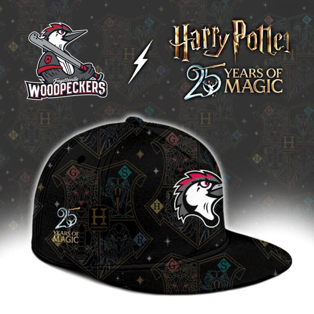 Fayetteville Woodpeckers Harry Potter Night Snapback Hat Woodpeckers Merch Baseball Fan Gear