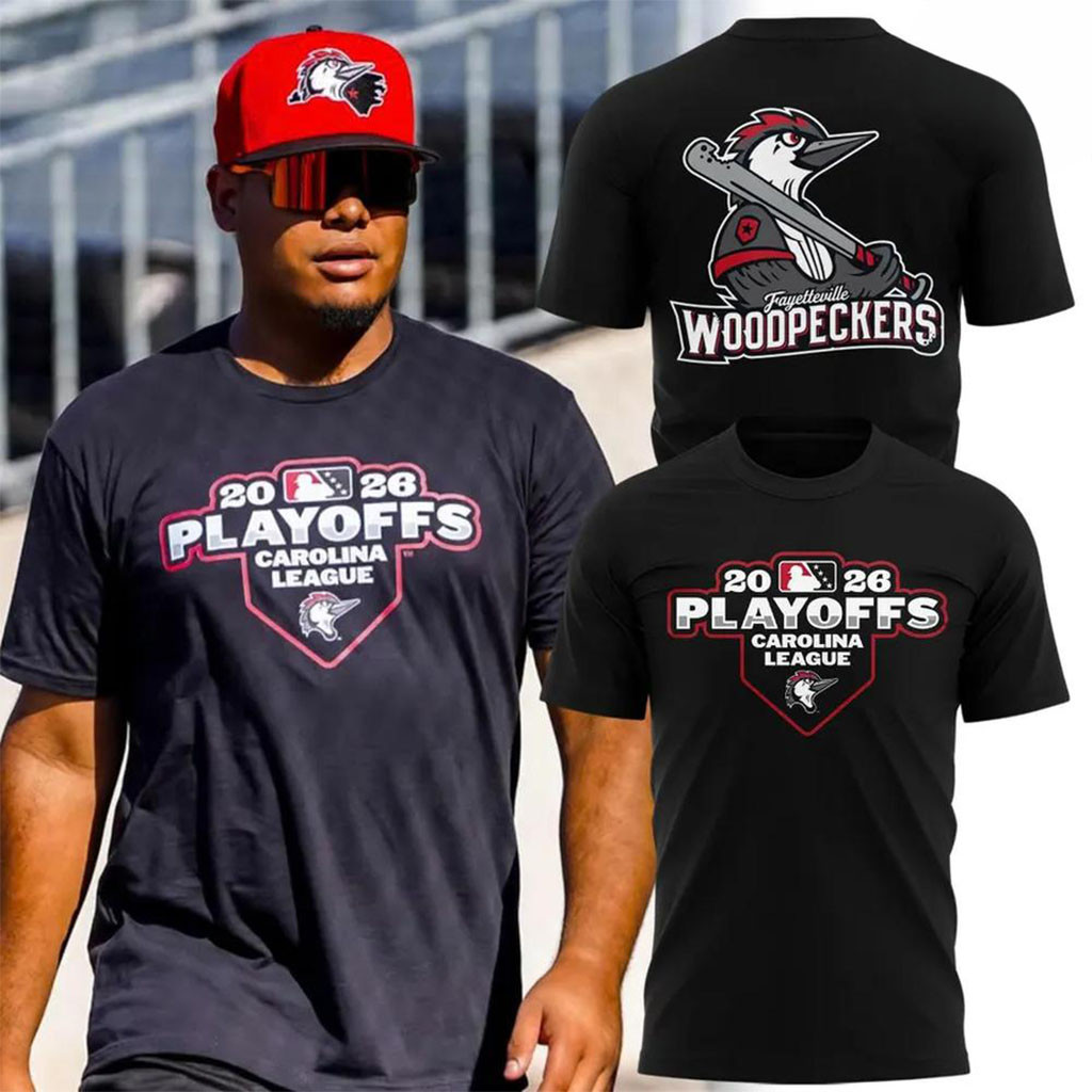 Fayetteville Woodpeckers Merch 2026 Playoffs Carolina League T-Shirt Gift For Baseball Fans