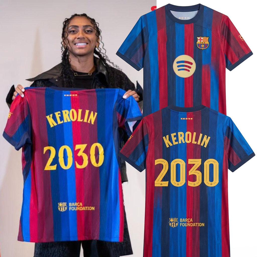 FC Barcelona Kerolin 2030 Soccer Jersey FC Barcelona Merch Gift For Football Fans