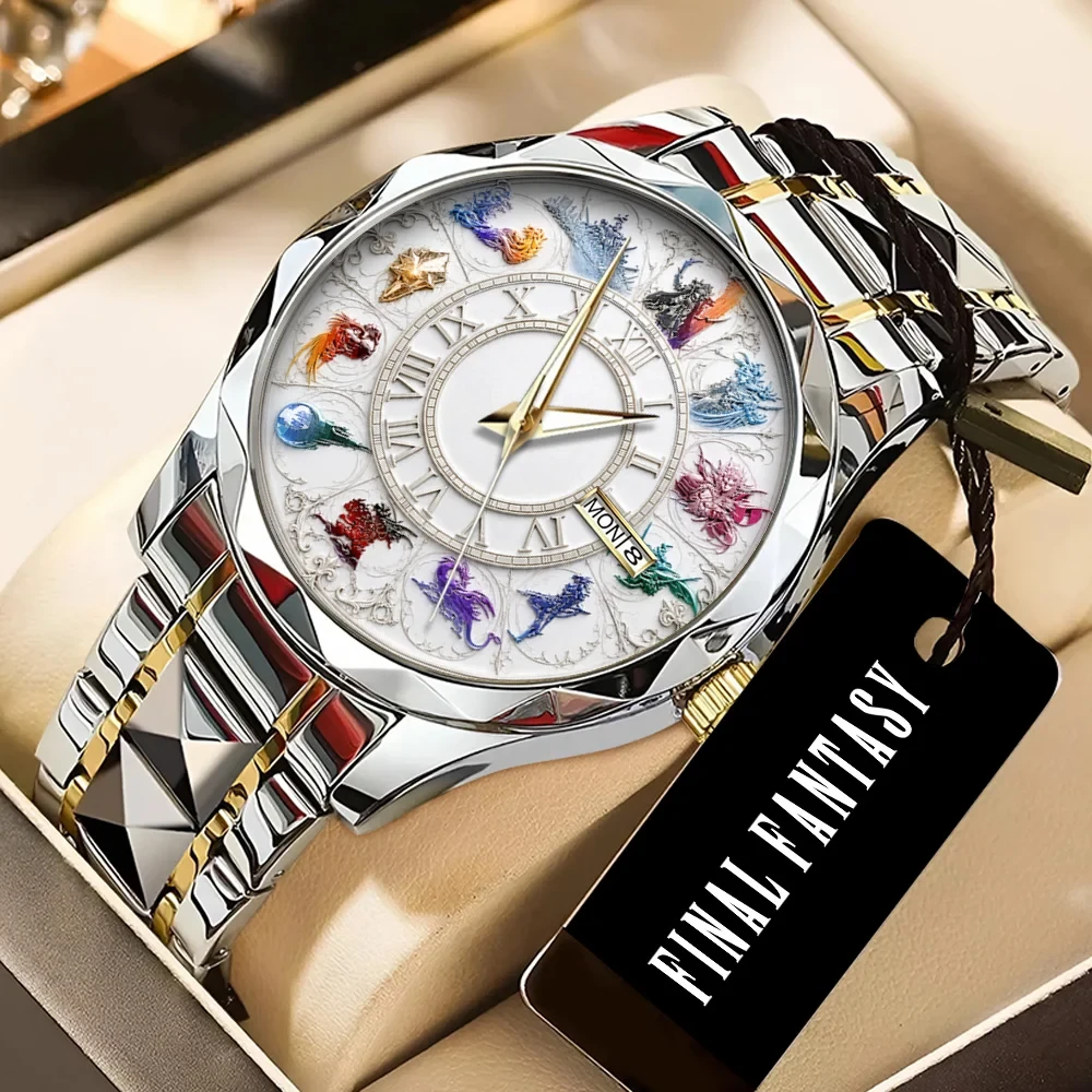 Final Fantasy Alloy Luxury Quartz Watch Gamer Gear Final Fantasy Merch Birthday Gift For Him