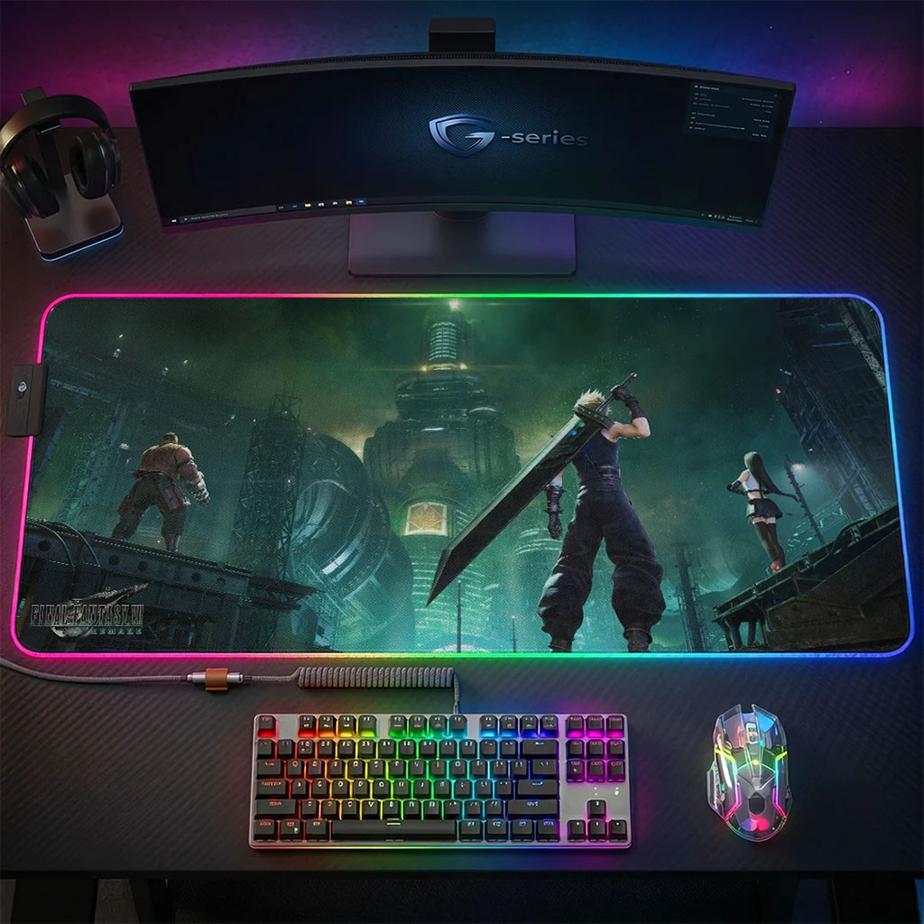 Final Fantasy VII Rebirth Gaming Desk Mat Fantasy Gamer Mouse Pad Gifts For RPG Lovers Final Fantasy VII Rebirth Gaming Desk Mat Fantasy Gamer Mouse Pad Gifts For RPG Lovers