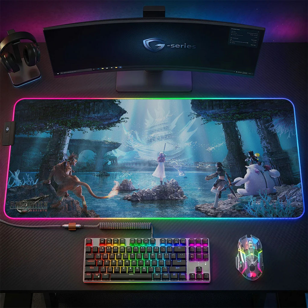 Final Fantasy VII Rebirth Gaming Desk Mat RPG Game Desk Decor Gifts For Final Fantasy Fans