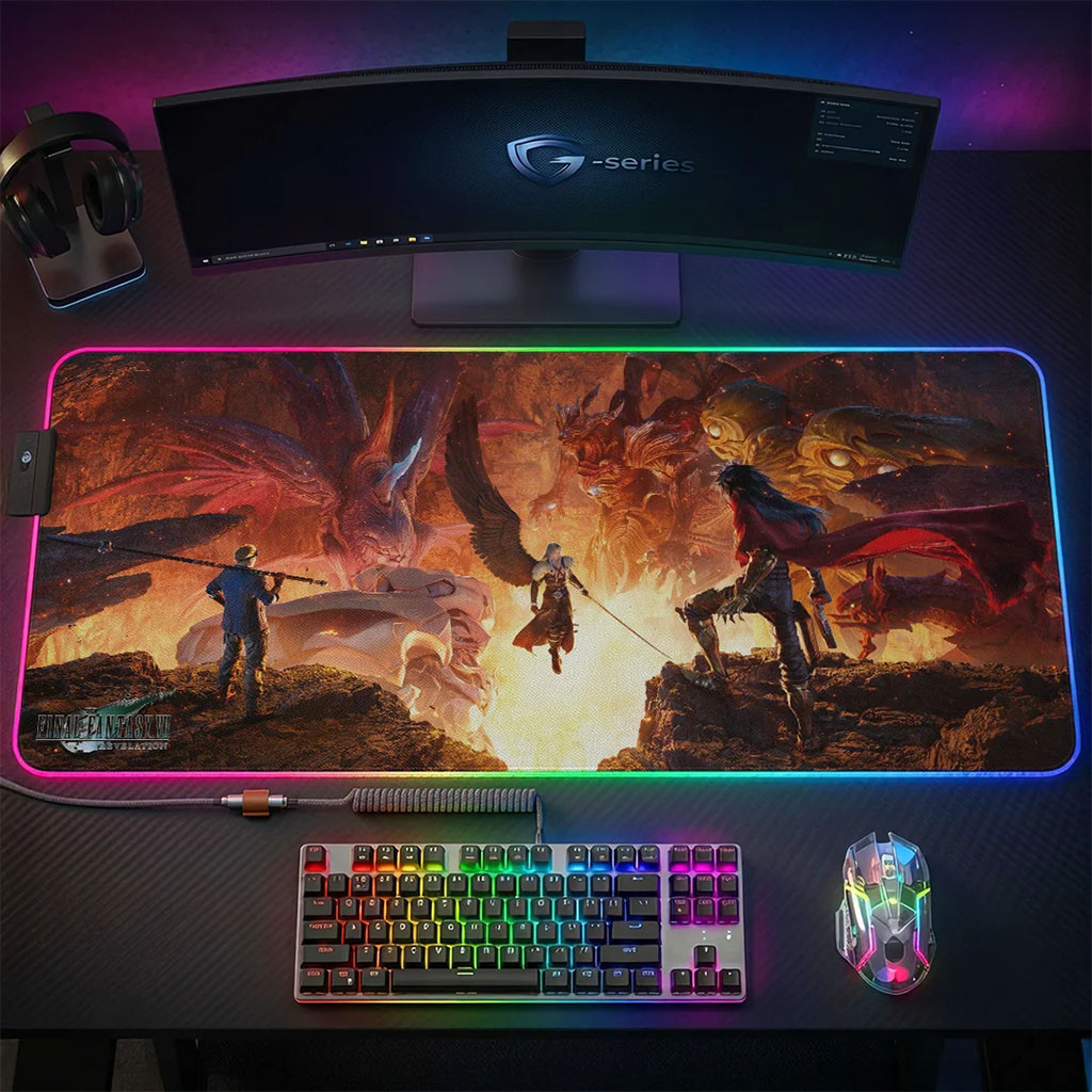 Final Fantasy VII Rebirth Gaming Desk Mat Video Game Desk Accessories Gifts For Gamers