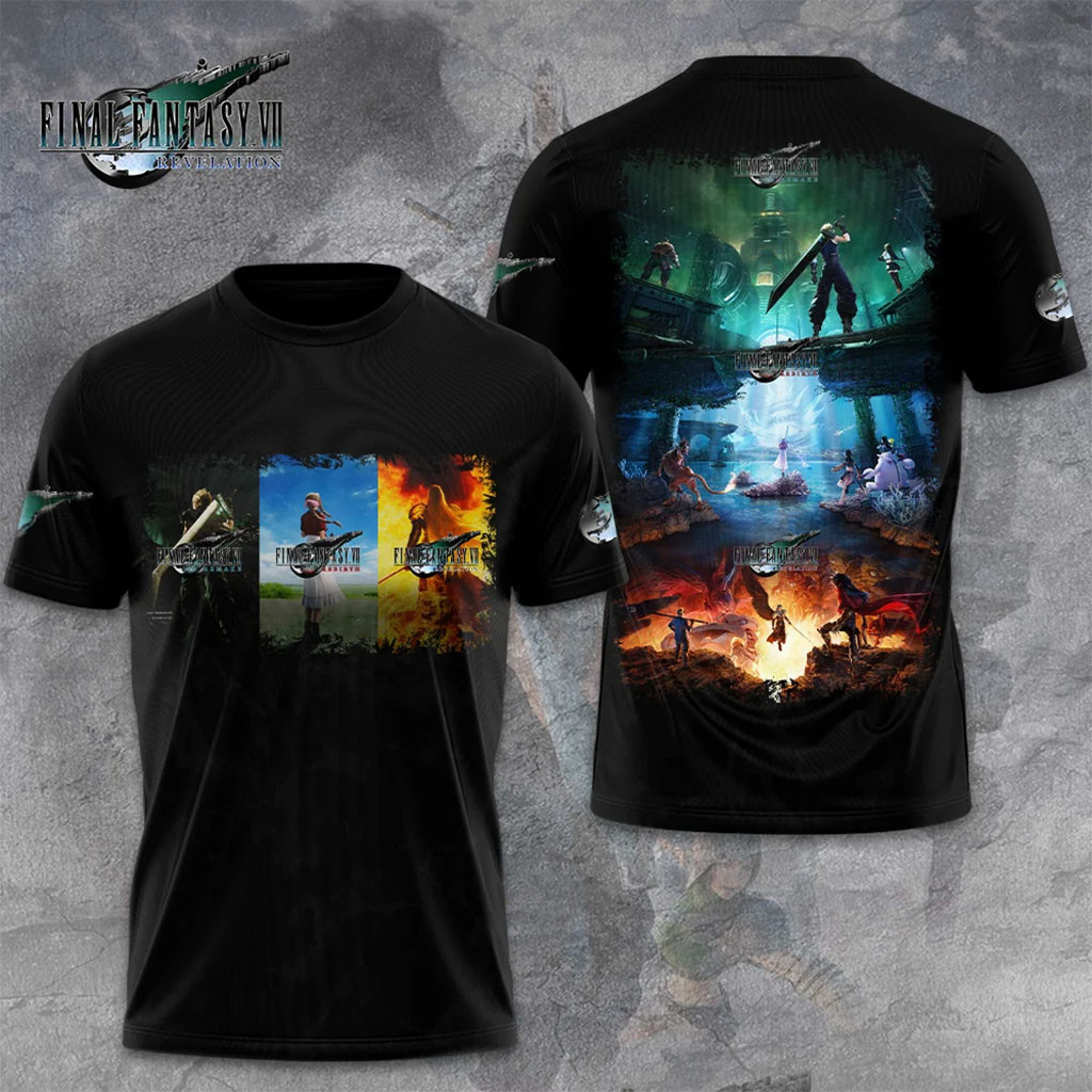 Final Fantasy VII Revelation T-Shirt Fantasy RPG Gaming Shirt Gifts For Final Fantasy Fans Final Fantasy VII Revelation T-Shirt Fantasy RPG Gaming Shirt Gifts For Final Fantasy Fans