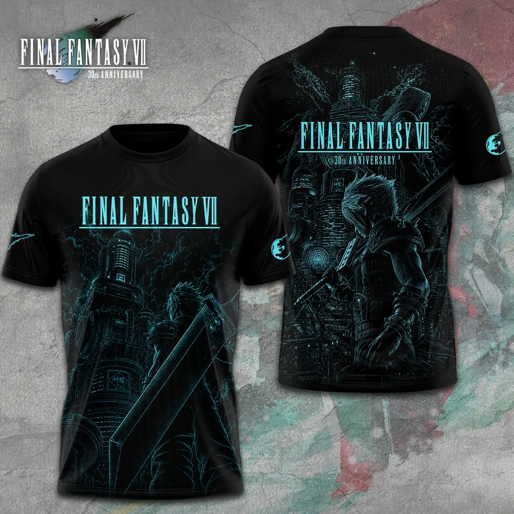 Final Fantasy VII X Cloud Strife 30th Anniversary T-Shirt Final Fantasy VII Merch Gamer Gifts