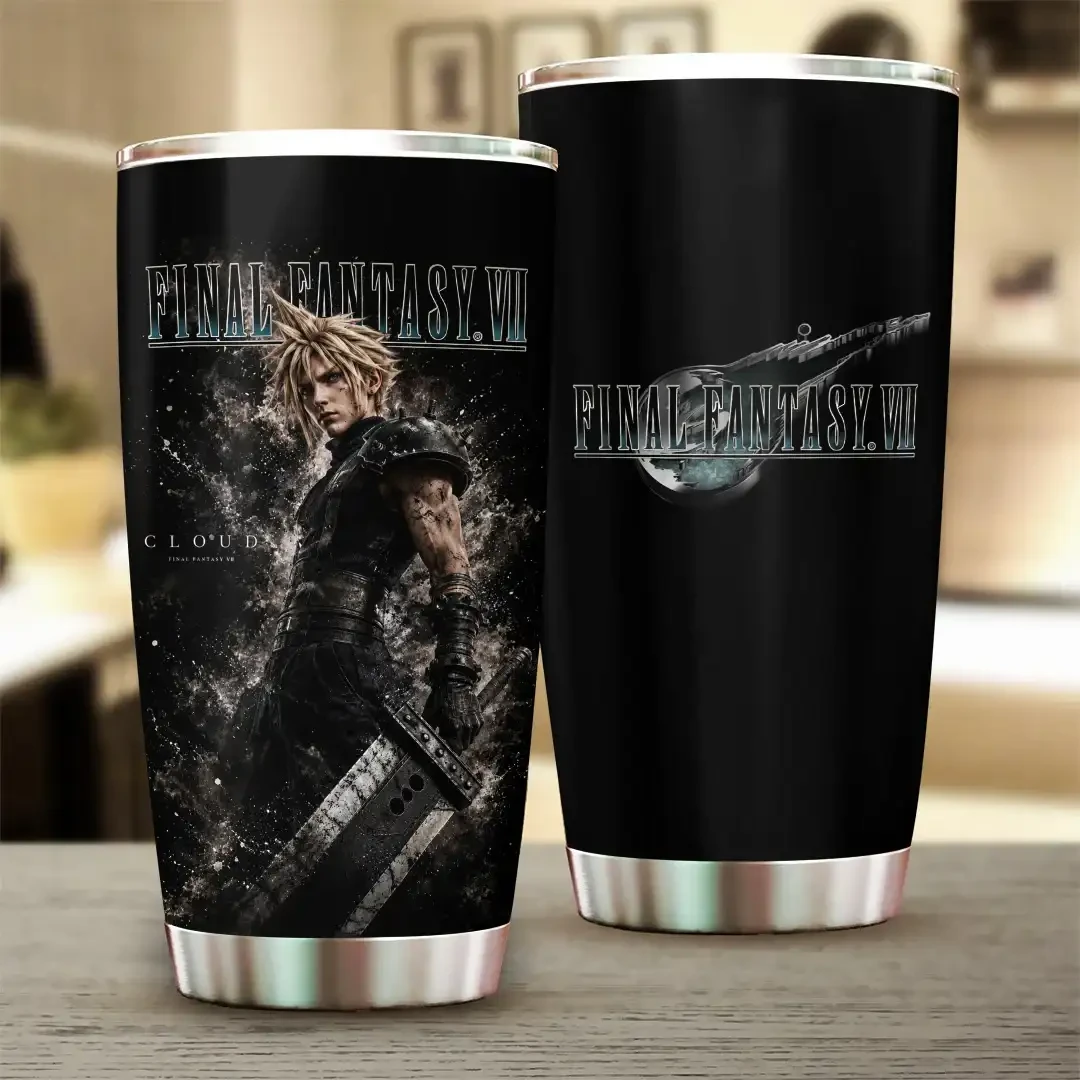 Final Fantasy VII X Cloud Strife 30th Anniversary Tumbler Final Fantasy VII Merch Gamer Gifts