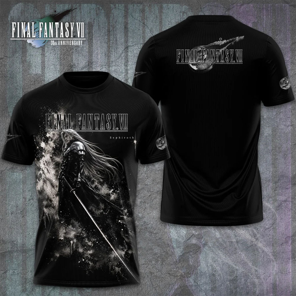 Final Fantasy VII x Sephiroth 30th Anniversary Shirt Final Fantasy VII Merch Game Lovers Gifts