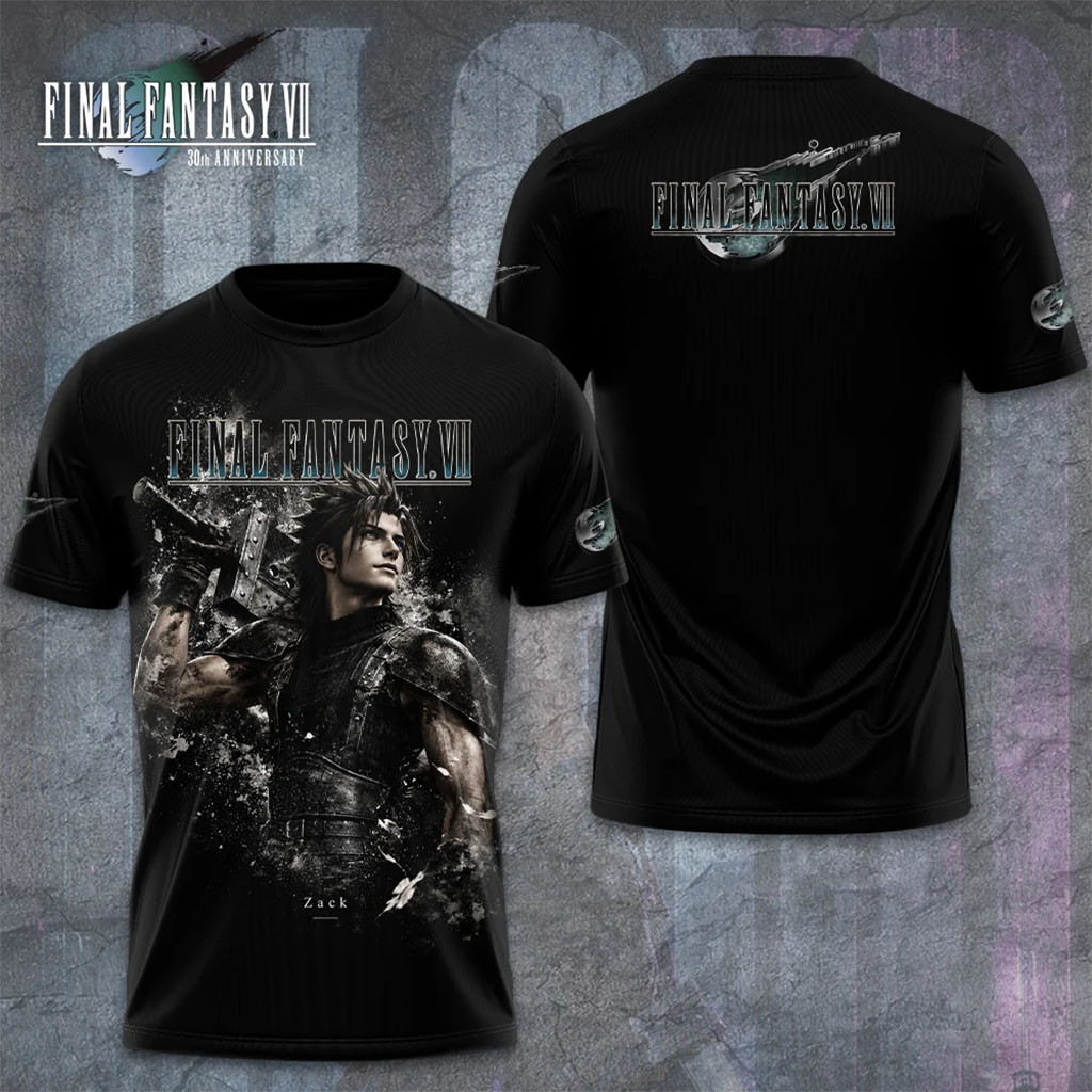 Final Fantasy VII x Zack Fair 30th Anniversary Shirt Final Fantasy VII Merch Gifts For Gamer