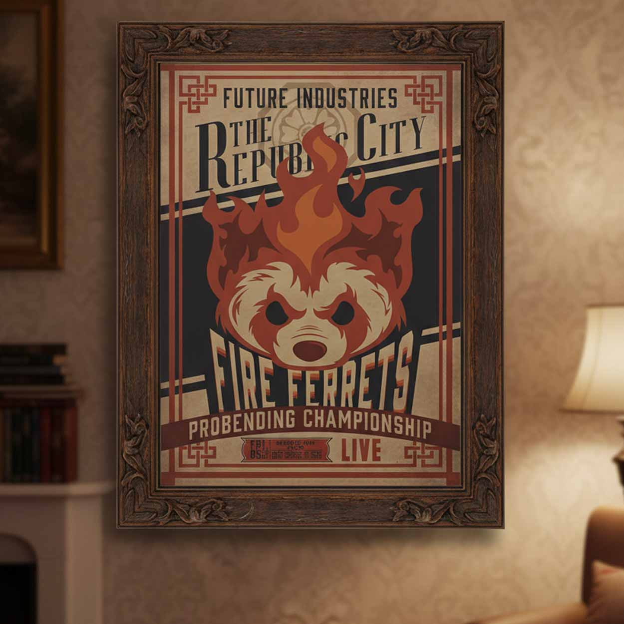 Fire Ferrets Vintage Poster Fire Ferrets Vintage Poster