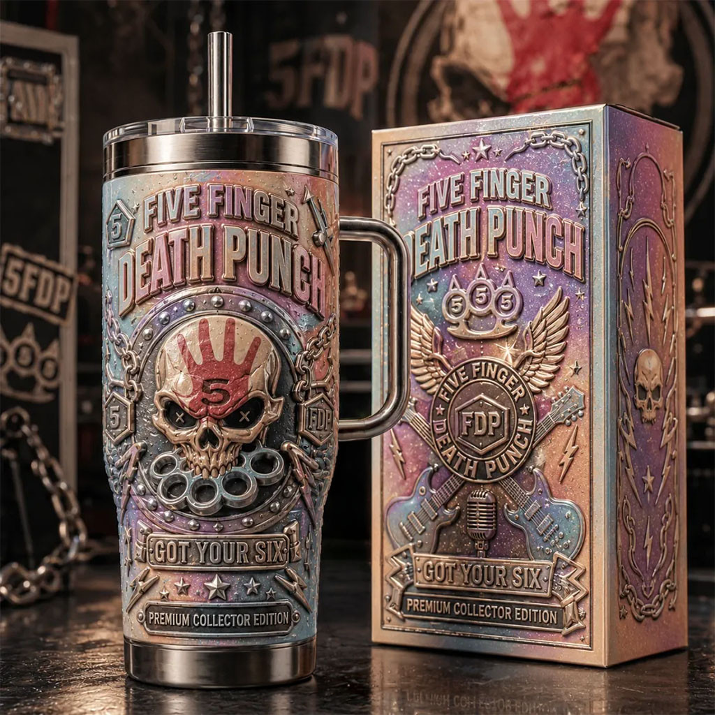 Five Finger Death Punch Got Your Six Tumbler Five Finger Death Punch Merch Band Fan Gifts