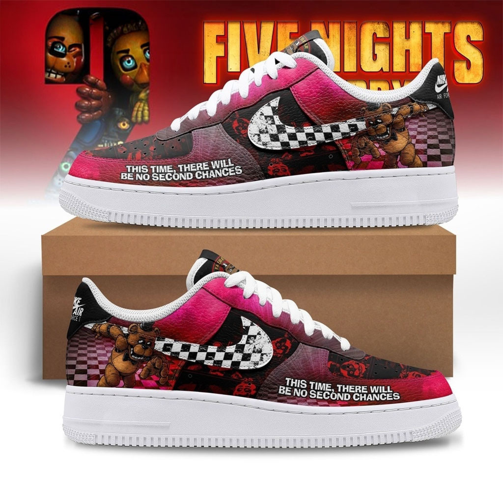Five Nights At Freddy's Sneakers There Will Be No Second Chances Shoes FNAF Merch Horror Gifts